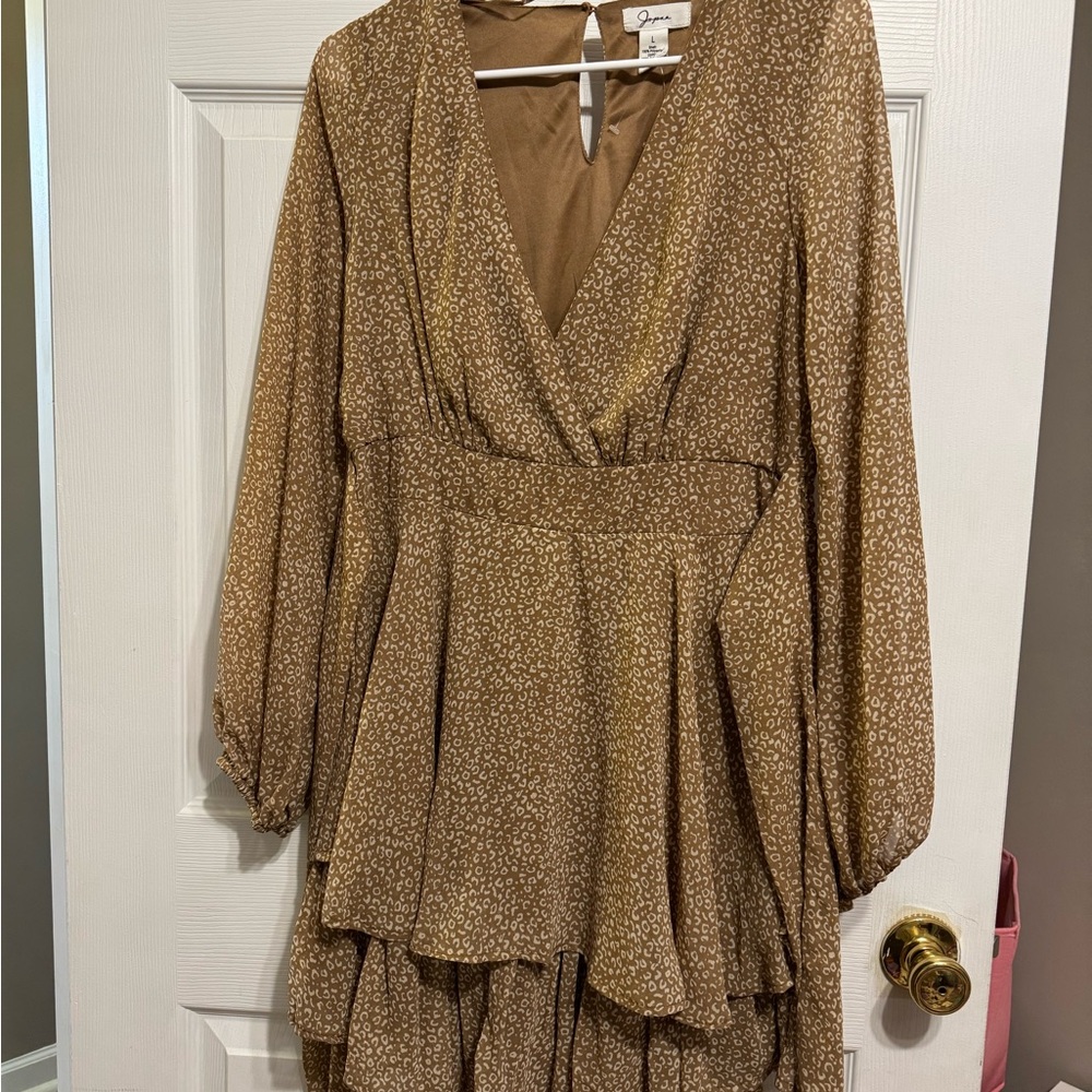 Chic Brown Midi Dress